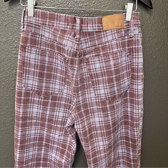 Madewell The Perfect Vintage Straight Jean in Cabernet Plaid - Picture 10 of 16
